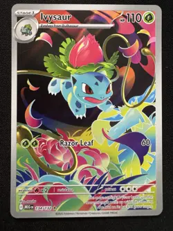 Pokemon TCG Ivysaur 134/132 Mega Evolution Illustration Rare Holo FA - Image 1