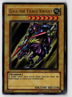 Legend of Blue Eyes White Dragon #LOB-EN006 Gaia The Fierce Knight Yugioh - Image 1