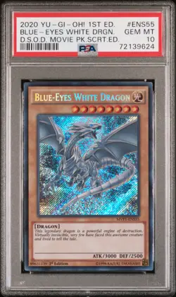 2020 1ST EDITION #ENS55 BLUE-EYES WHITE DRAGON PSA 10 - Image 1