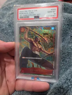 2024 One Piece Chinese 1st Anniversary Roronoa Zoro #OP01-025 PSA 10 - Image 3