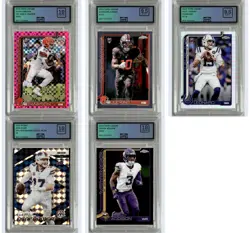 Lot of 5 MPE Graded Football Cards: Sampson, Judkins, ETC. (AA2) - Image 1