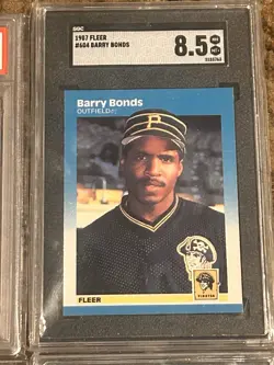Barry Bonds Rookie Card Graded Lot (4) 1986 Topps Traded 1987-89 Fleer RC PSA - Image 4