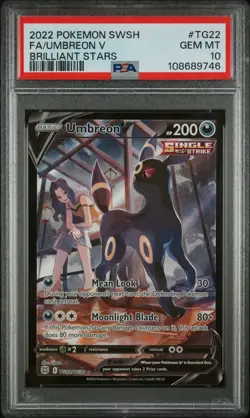 PSA 10 Umbreon V TG22 Full Art 2022 Pokemon SwSh Brilliant Stars Trainer Gallery - Image 3