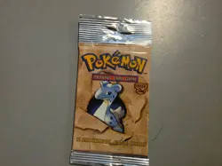 Pokemon WOTC Fossil Unlimited Booster Pack Sealed Vintage TCG Lapras Artwork - Image 1