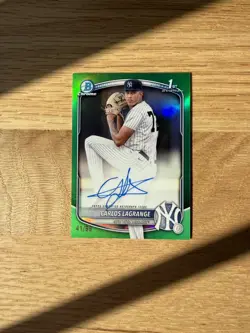 2025 Bowman Chrome Carlos Lagrange 1st AUTO Green Refractor /99 #CPA-CL - Image 1