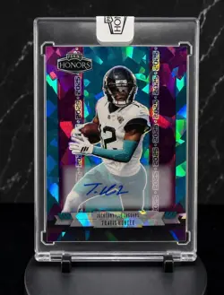 2025 Panini Honors Travis Hunter Rookie Auto Purple Prizm /25 RC #6 Jaguars - Image 1