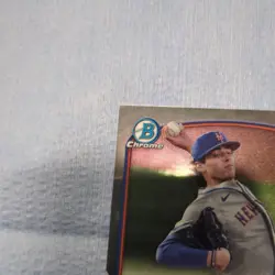 ZACH THORNTON - 2023 Bowman Draft - Chrome Prospect 1st Auto #CDA-ZT Mets - Image 4