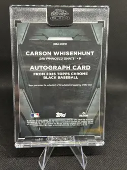 Topps 2026 Chrome Black Carson Whisenhunt RC Auto #CBA-CWH /150 Giants Blue - Image 2