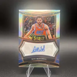 2024-25 Panini Select Basketball Ajay Mitchell RC Rookie Silver Prizm Auto /249 - Image 1