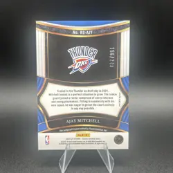 2024-25 Panini Select Basketball Ajay Mitchell RC Rookie Silver Prizm Auto /249 - Image 2