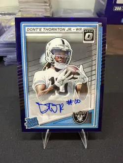 2025 Panini Donruss Optic Rookie Dont'e Thornton Jr. Auto /42 #279 Raiders - Image 1