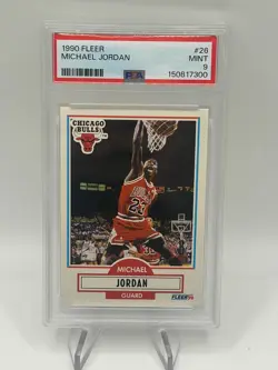 1990 Fleer Michael Jordan #26 PSA 9 Mint - Image 1