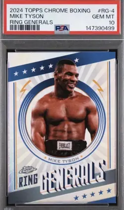 2024 Topps “Chrome” Boxing Iron Mike Tyson #RG-4 Ring Generals PSA 10 GEM MINT - Image 1