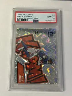 2024 Panini Absolute - Kaboom! Horizontal Malik Nabers #6 (RC) PSA 10 Gem Mint - Image 2