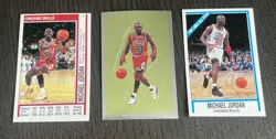 Michael Jordan 1991-92 Panini Basketball Sticker Lot #96,116,190 Gold Foil Rare - Image 1