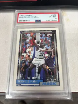 1992-93 Topps - Shaquille O'Neal #362 (RC) PSA 6 #47533994 - Image 1