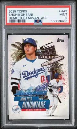 2025 TOPPS HOME FIELD ADVANTAGE #HA5 SHOHEI OHTANI PSA 9 - Image 1