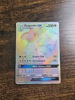 Dragonite GX Full Art Holo Secret Rare 248/236 Sm-Unified Minds Heavy Play HP - Image 3
