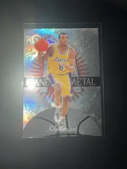 1997-98 KOBE BRYANT Skybox Metal Universe Planet Metal Foil #3 Lakers Card - Image 1