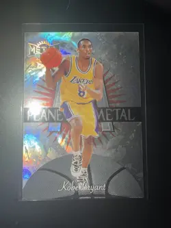 1997-98 KOBE BRYANT Skybox Metal Universe Planet Metal Foil #3 Lakers Card - Image 2