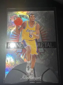 1997-98 KOBE BRYANT Skybox Metal Universe Planet Metal Foil #3 Lakers Card - Image 3