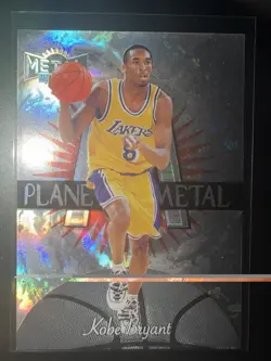 1997-98 KOBE BRYANT Skybox Metal Universe Planet Metal Foil #3 Lakers Card - Image 4