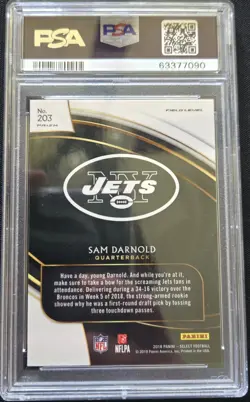 2018 Panini Select - Field Level Sam Darnold #203 Silver Prizm (RC) PSA 10! - Image 2