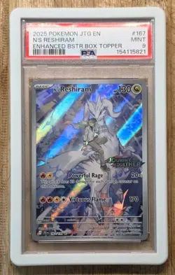N's Reshiram - (Journey Together Stamped Box Topper) 167/159 PSA 9 and Guard - Image 1