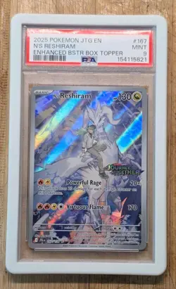 N's Reshiram - (Journey Together Stamped Box Topper) 167/159 PSA 9 and Guard - Image 3