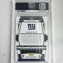 Panini 2025 Certified Mirror Orange Jaxson Dart Giants #150 PSA 9 /150 RC - Image 2