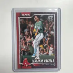 Ceddanne Rafaela 2026 Topps Series 1 #101 Team Color Border Variation SP Red Sox - Image 1