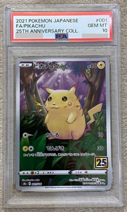 Pokemon Card PSA 10 Pikachu 001/028 Japanese 25th Anniversary Collection 2021 - Image 1