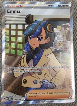 Pokemon TCG Emma Ultra Rare Full Art 107/086 CRI Chaos Rising English - Image 1