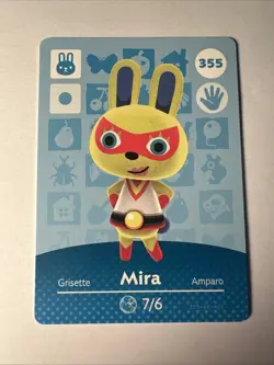 355 Mira Amiibo Card 355 Series 4 Animal Crossing Nintendo Switch NA Region - Image 1