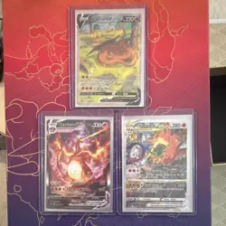 Pokemon TCG Charizard V/VMAX/VSTAR Crown Zenith 3-Card Holo Full Art Lot EN - Image 3