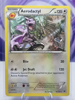 Aerodactyl 76/124 Fates Collide Regular Rare Pokemon TCG Card HP - Image 1