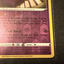 Pokemon Chilling Reign Gengar Reverse Holo Foil Card Rare 57/198 - Image 5
