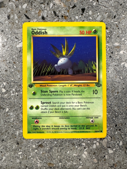 Pokemon TCG Cards 1st Edition Oddish 58/64 Jungle NM - Image 1