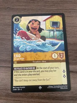 Lilo & Stitch Lilo-Escape Artist Character 2/204 Lorcana TCG Card Non-foil - Image 1