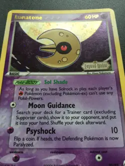 Lunatone 20/92 Holo - Stamped EX Legend Maker 2006 - Pokemon TCG Card LP - Image 2