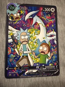 ✨ Lugia Rick and Morty- Ultra Rare Holo Fan Art Card - Non Tcg - Image 1