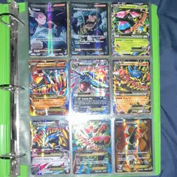 Pokemon TCG 117-Card Lot EX Full Art Holo/Foil + Topps Charizard Binder Pages - Image 1