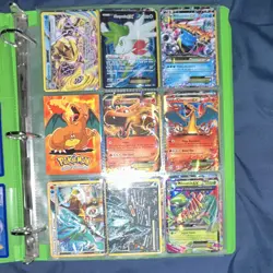Pokemon TCG 117-Card Lot EX Full Art Holo/Foil + Topps Charizard Binder Pages - Image 3