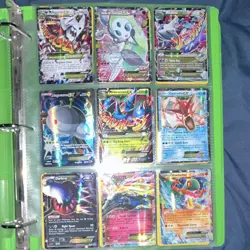 Pokemon TCG 117-Card Lot EX Full Art Holo/Foil + Topps Charizard Binder Pages - Image 5