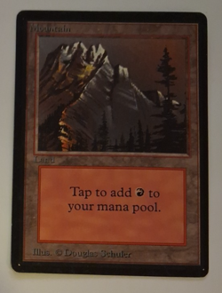 Mountain MP MTG Magic the Gathering Beta Basic Land (C) - Image 1