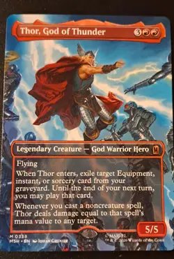 Thor, God of Thunder (Borderless) (0338) MSH #338 (Near Mint Mythic Rare) - Image 1
