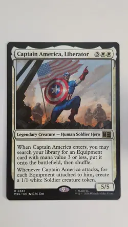 Captain America, Liberator 587 Commander: Marvel Super Heroes MTG - Image 1