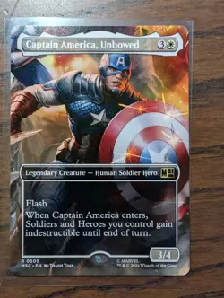 Captain America Unbowed Borderless 505 Marvel Super Heroes Magic the Gathering - Image 1