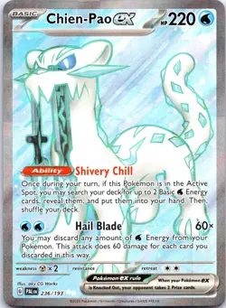 Chien-Pao ex 236/193 Ultra Rare Paldea Evolved Pokemon Holo Near Mint - Image 1
