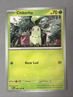 Pokemon TCG * Mega Evolution * 8/132 Chikorita Common * FRESH PK - Image 1